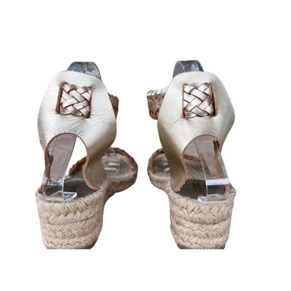 SOLUDOS WOVEN BRAIDED LEATHER JUTE WEDGE ESPADRILLE / SZ 9 - Picture 5 of 5